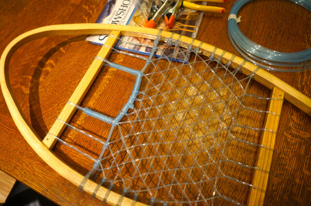 Brent's half-finished snowshoe!