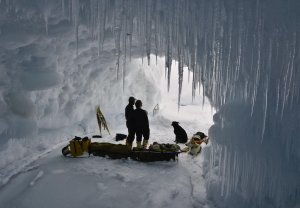 An ice cave on Lake Superior.  Photo courtesy Conor Mihell.